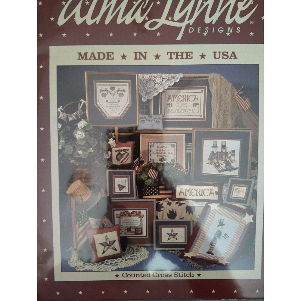 Alma Lynne Designs Made in the USA Vintage Counted Cross Stitch Pattern Booklet